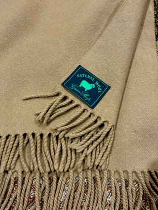 Bufanda Lana Natural Green Sheep Beige160x60