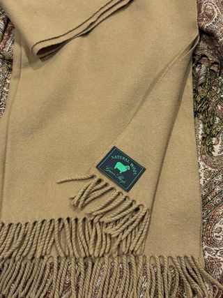 Bufanda Lana Natural Green Sheep Beige160x60