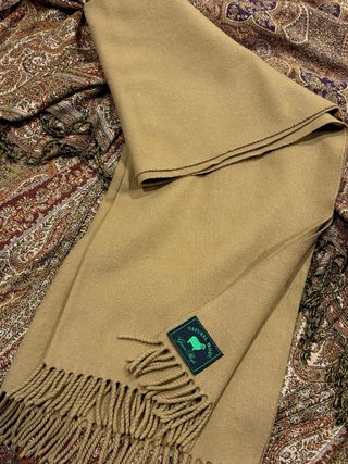 Bufanda Lana Natural Green Sheep Beige160x60