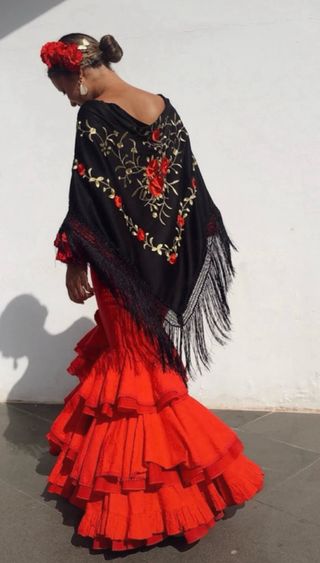 Vestido de flamenca rojo Micaela Villa talla 36