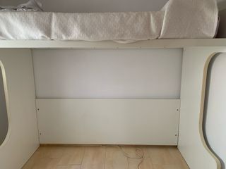 Estructura Cama Alta Blanca