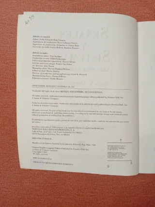 Senales y Sistemas (Spanish Edition) Segunda Edici