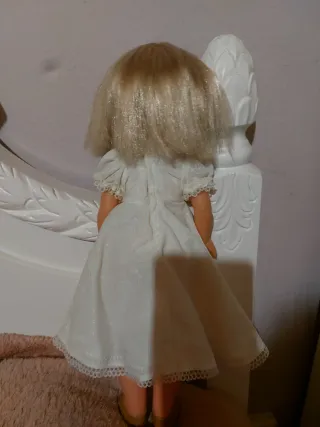 Nancy antigua años 70 vestido blanco