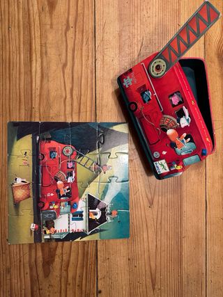 3 Puzzles Djeco Bomberos 16, 24 y 36 piezas