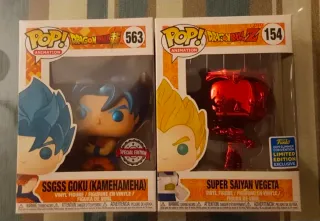 2 Funko Pop SSGSS Goku y Vegeta
