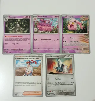Pack 1 Cartas Pokémon: Dusclops, Aromatisse, Colag