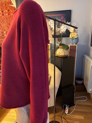 Jersey vino tinto cuello barco