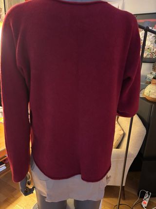 Jersey vino tinto cuello barco