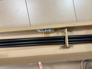 Barra de cortina metálica negra 183-366 cm