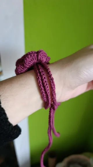 Gargantilla flor crochet