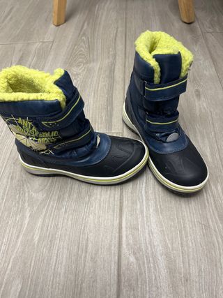 Descansos Botas de Nieve Azul y Amarillo talla 35