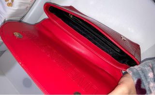 Bolso Love Moschino Rojo Cocodrilo