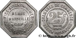 Ficha de Comercio 25 Céntimos 1921