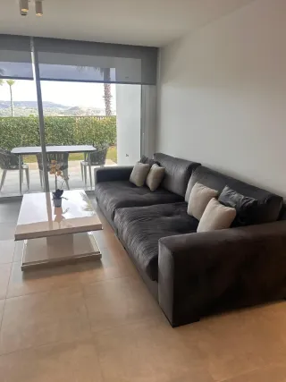 Sofá 4 plazas gris oscuro