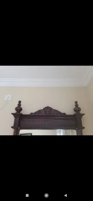 Dormitorio de matrimonio madera oscura