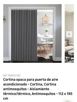 Cortina opaca para puerta 112x195cm