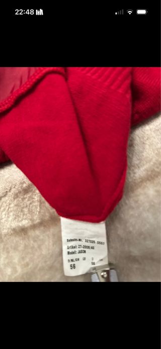 Cárdigan Rojo Talla 56