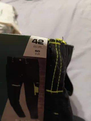 3 Pantalones de Trabajo Hombre Negros y Amarillos,