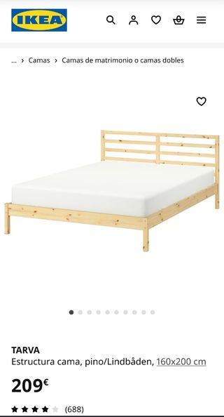Estructura Cama IKEA TARVA 160x200cm + REGALOS !!