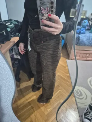 Pantalones cebra marrones