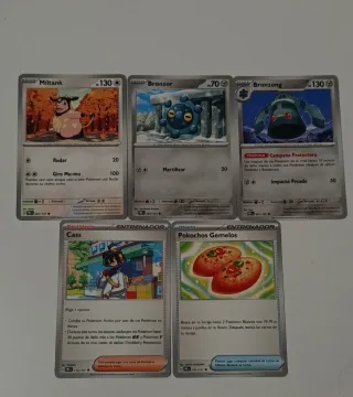 Pack 4 Cartas Pokémon Miltank, Bronzor, Bronzong