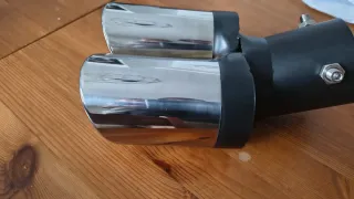 Tubo de escape doble cromado