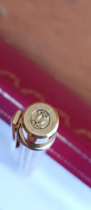 Bolígrafo Cartier Bañado en Oro
