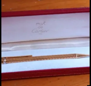 Bolígrafo Cartier Bañado en Oro