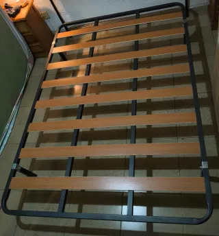 Somier 135x190 cm Metal y Madera