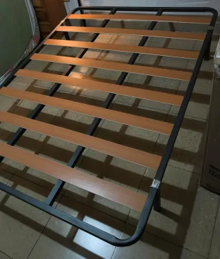 Somier 135x190 cm Metal y Madera