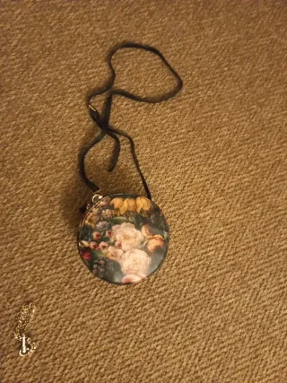 Bolso redondo fiesta flores