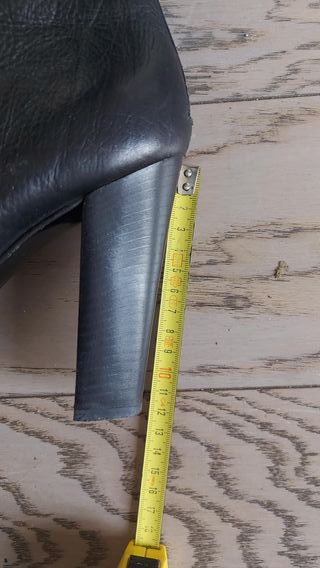 Stivaletti Casadei Pelle Nera Tg 38 Tacco 12