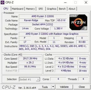 AMD Ryzen 3 2200G + Vega 8 con disipador