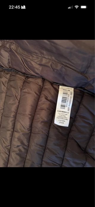 Chaleco acolchado negro talla XS