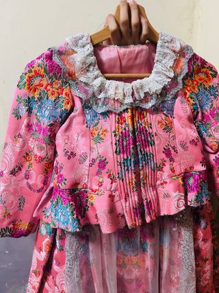 Traje de fallera multicolor