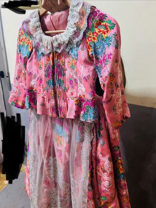 Traje de fallera multicolor