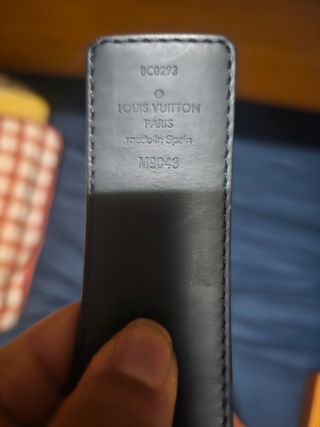 Cinturón Louis Vuitton Hombre Negro/Plata