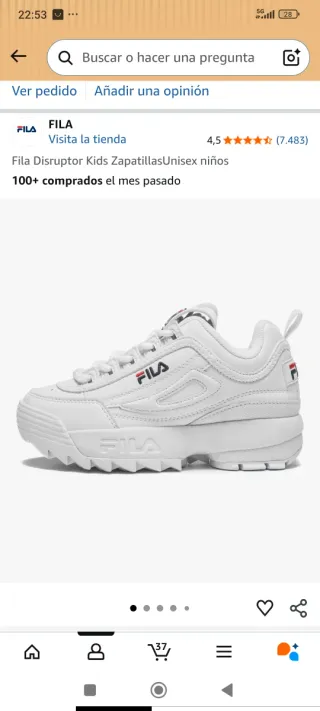 Zapatillas Fila Disruptor talla 38