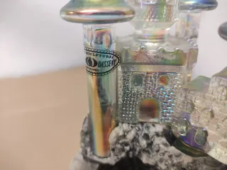 Escultura Castillo Vidrio Multicolor