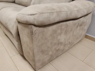 Sofá 3 plazas reclinable eléctrico con arcón