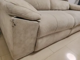 Sofá 3 plazas reclinable eléctrico con arcón