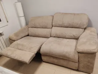 Sofá 3 plazas reclinable eléctrico con arcón