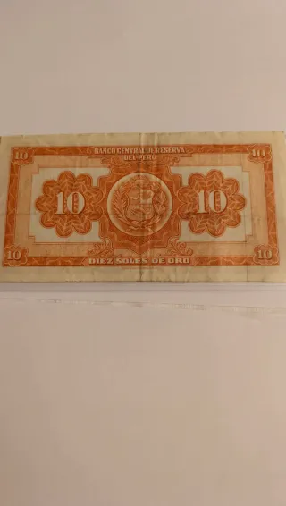 2 Billetes 10 Soles de Oro Perú