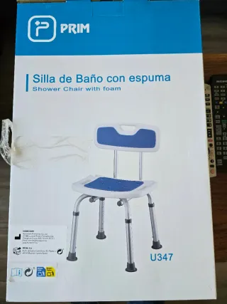 Silla de Baño marca Prim con respaldo