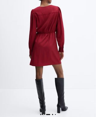 Vestido de Mango manga abullonada en color buedeos