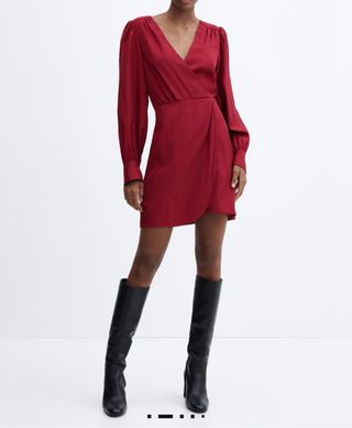 Vestido de Mango manga abullonada en color buedeos