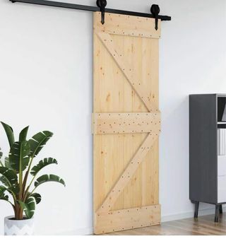 Puerta corredera madera mas kit de accesorios