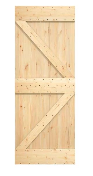 Puerta corredera madera mas kit de accesorios