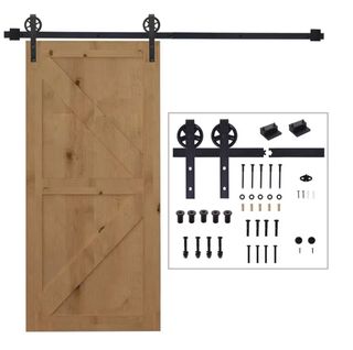 Puerta corredera madera mas kit de accesorios