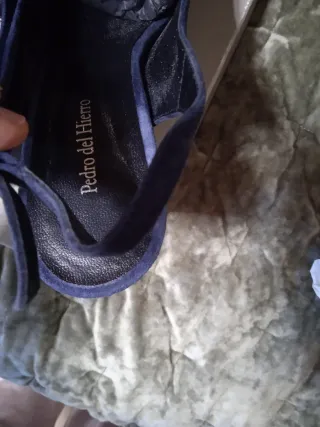 Sandalias ante azul peep toe